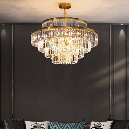 Modern Crystal Gold Chandelier - Nuvé