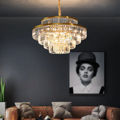 Modern Crystal Gold Chandelier - Nuvé