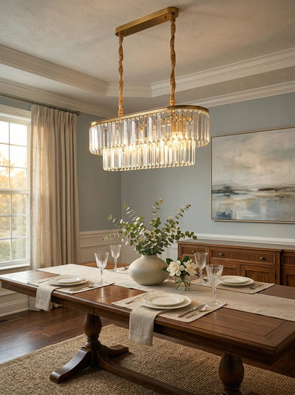 Modern Crystal Gold Chandelier
