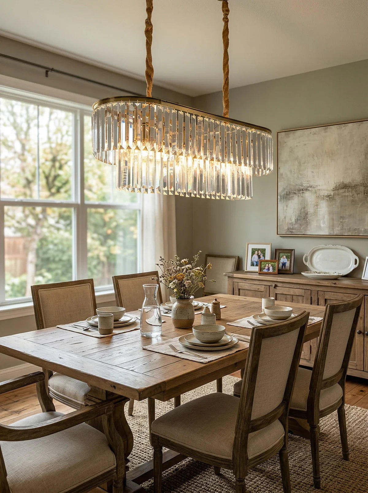 Modern Crystal Gold Chandelier
