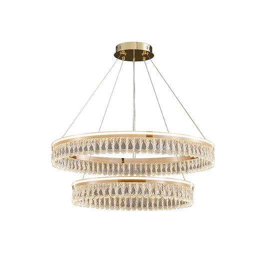 Modern Large Crystal Ring Chandelier - Nuvé