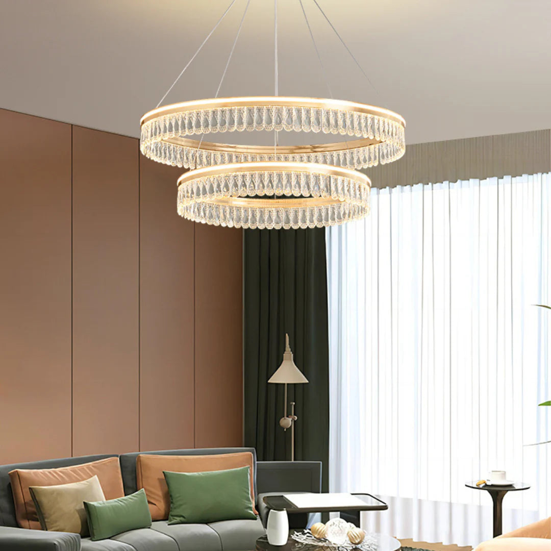 Modern Large Crystal Ring Chandelier - Nuvé