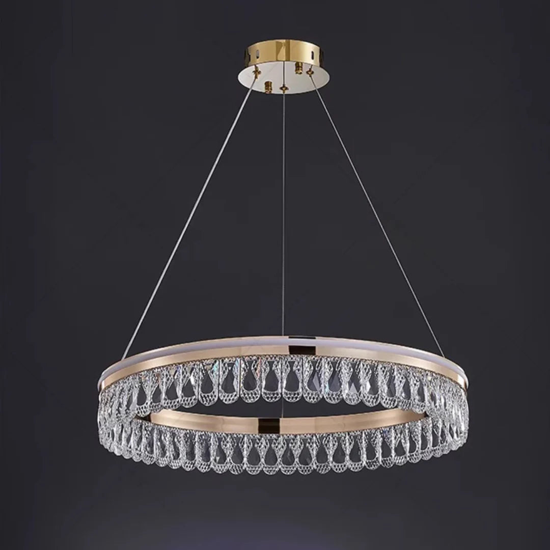 Modern Large Crystal Ring Chandelier - Nuvé