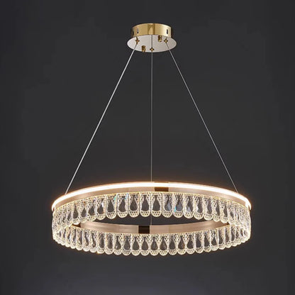 Modern Large Crystal Ring Chandelier - Nuvé