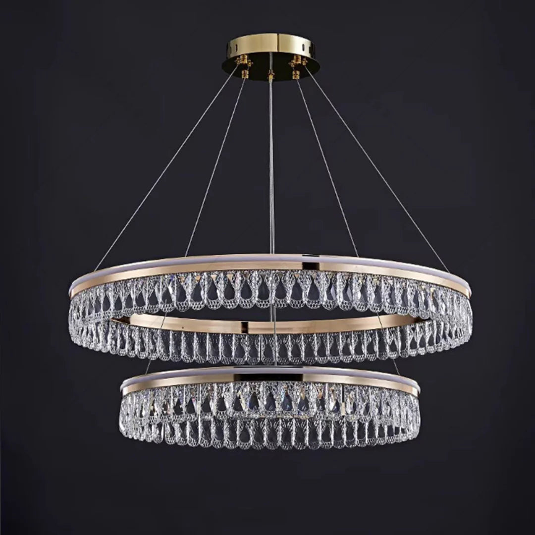 Modern Large Crystal Ring Chandelier - Nuvé