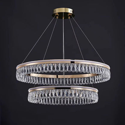Modern Large Crystal Ring Chandelier - Nuvé