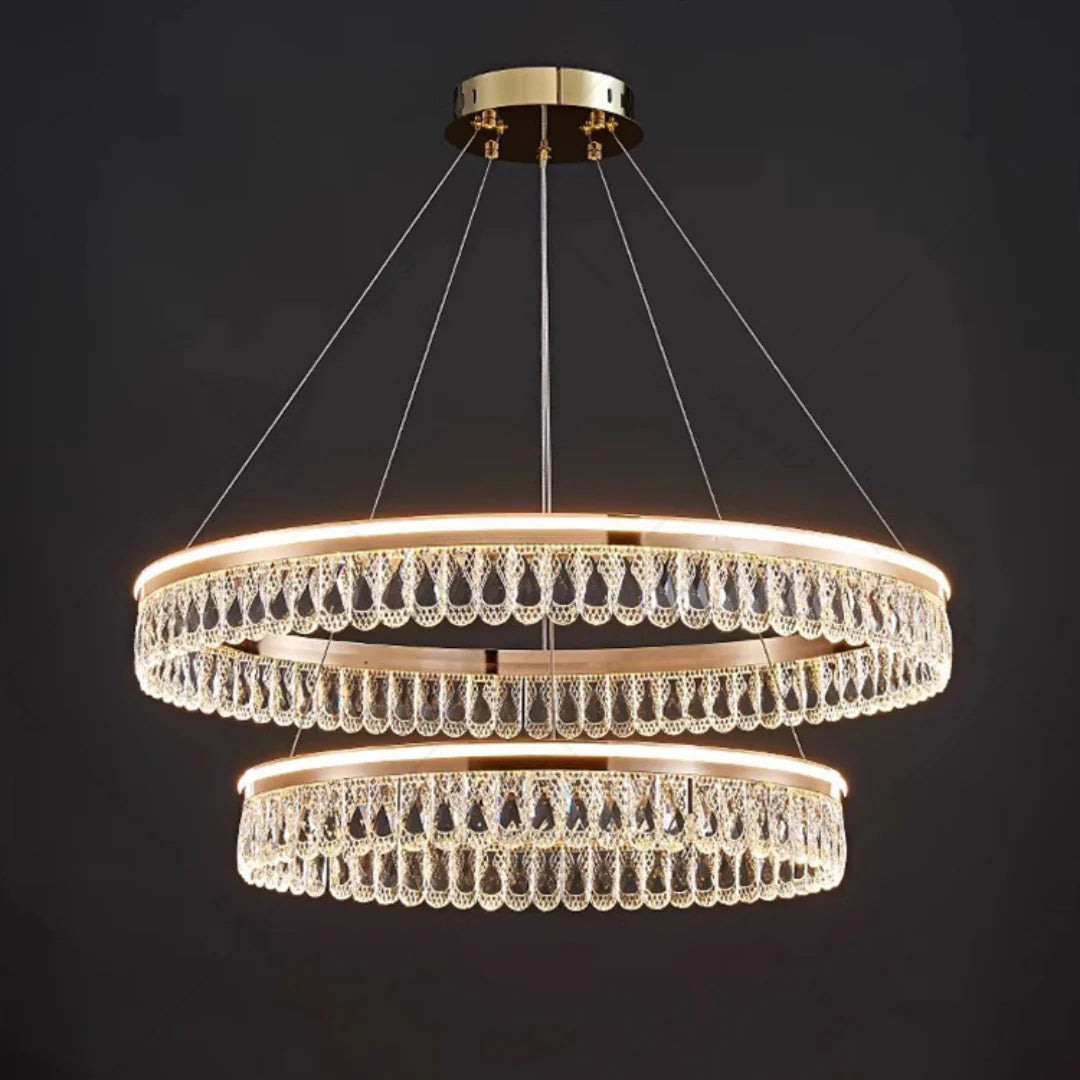 Modern Large Crystal Ring Chandelier - Nuvé