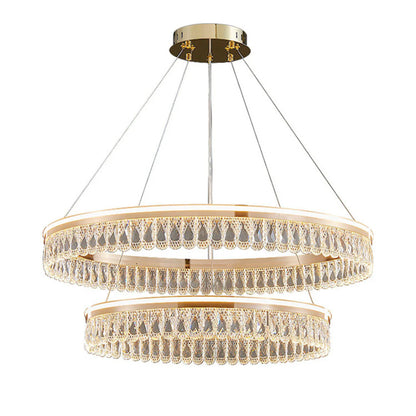 Modern Large Crystal Ring Chandelier - Nuvé