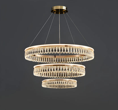 Modern Large Crystal Ring Chandelier - Nuvé