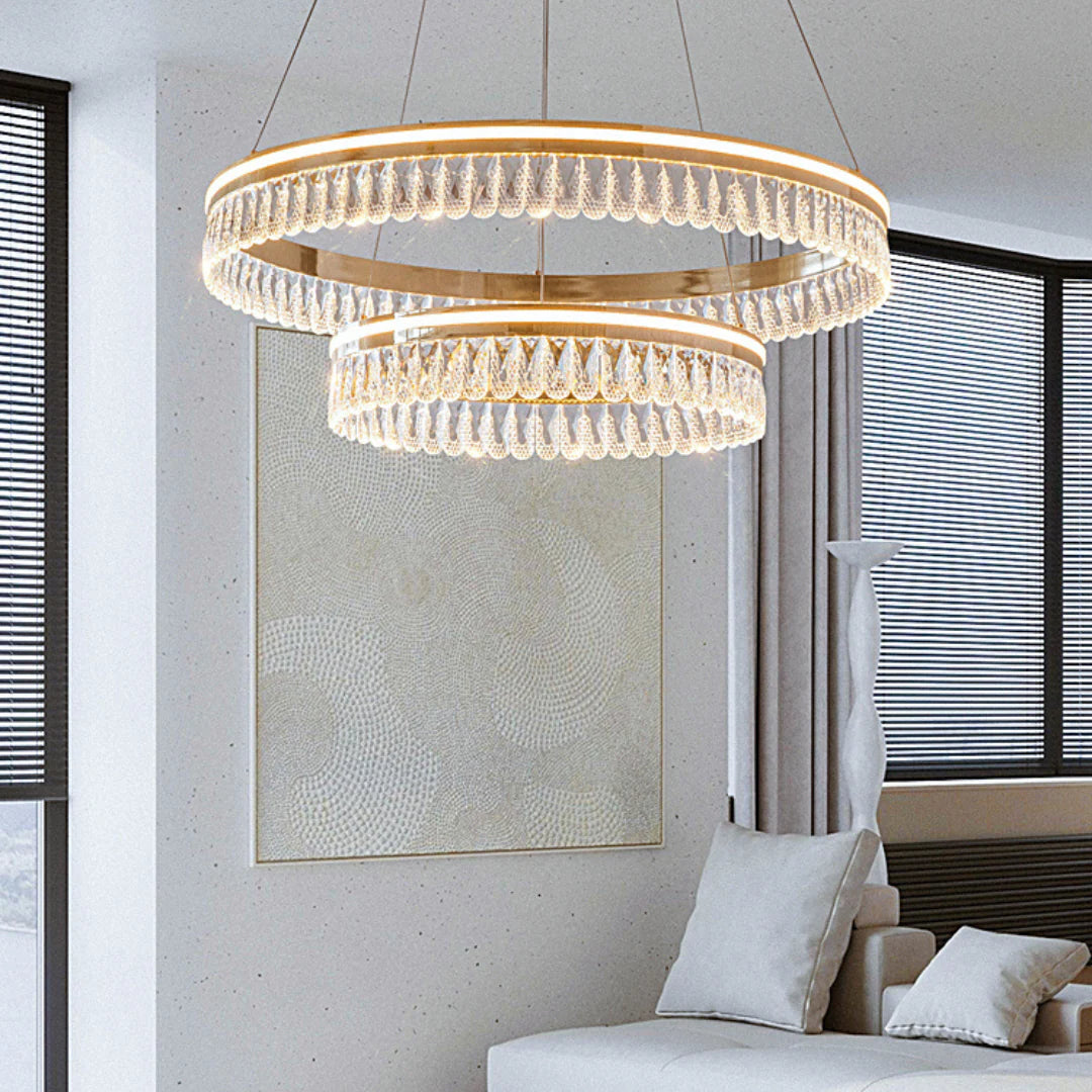 Modern Large Crystal Ring Chandelier - Nuvé