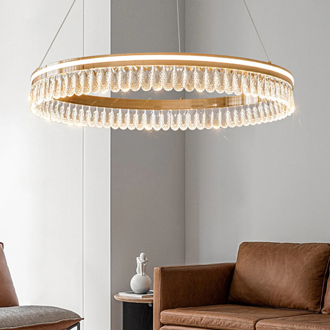 Modern Large Crystal Ring Chandelier - Nuvé