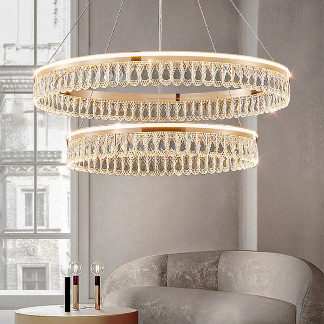 Modern Large Crystal Ring Chandelier - Nuvé