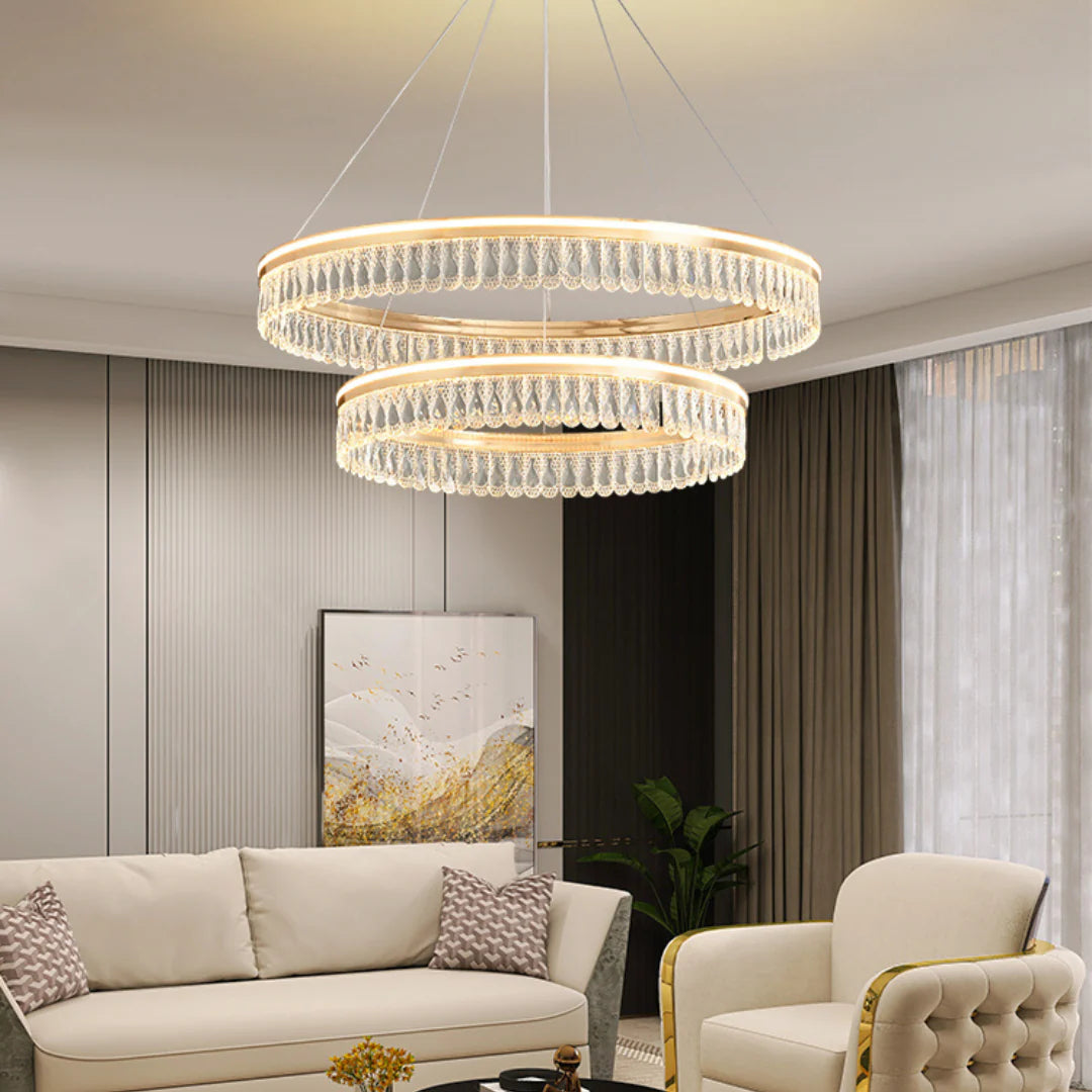 Modern Large Crystal Ring Chandelier - Nuvé