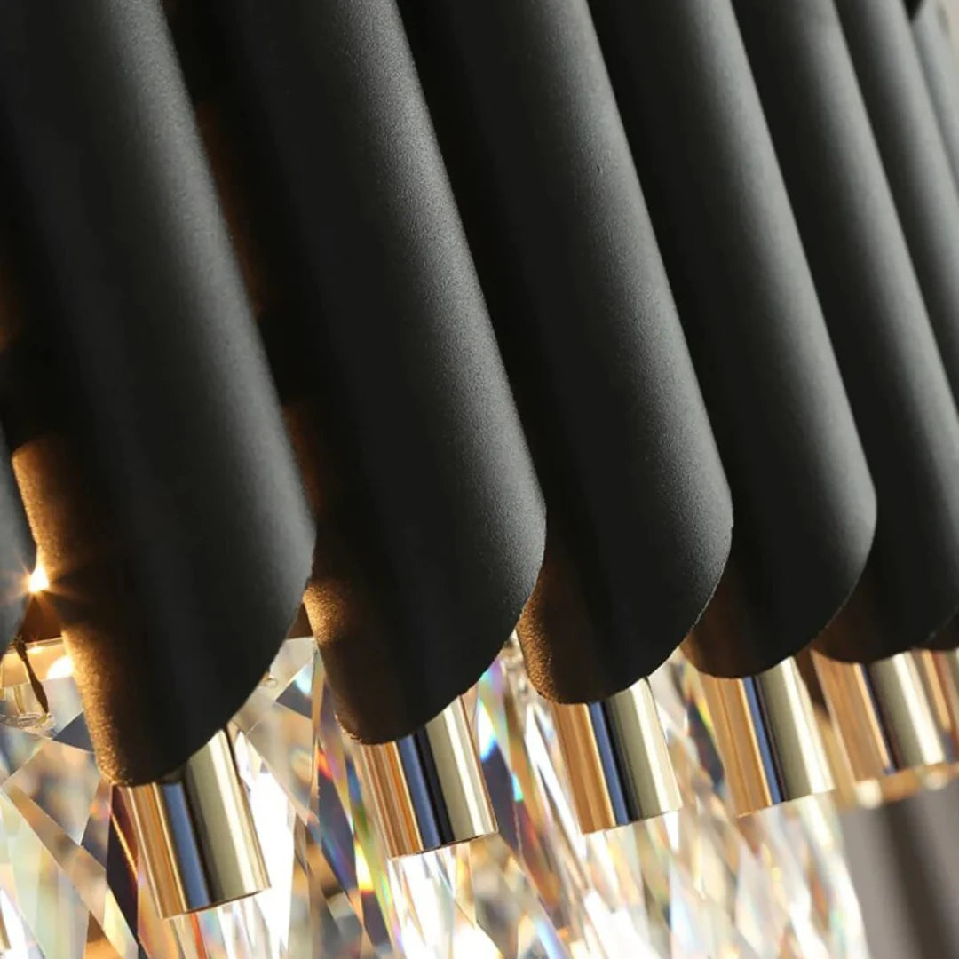 Round Raindrop Crystal Chandelier - Nuvé