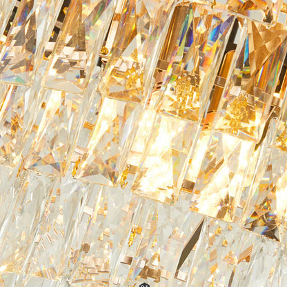 Round Raindrop Crystal Chandelier - Nuvé