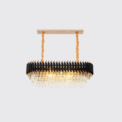 Round Raindrop Crystal Chandelier - Nuvé