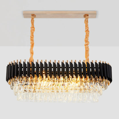 Round Raindrop Crystal Chandelier - Nuvé