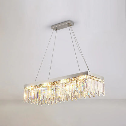 Modern Luxury Silver Round Crystal Chandelier - Nuvé