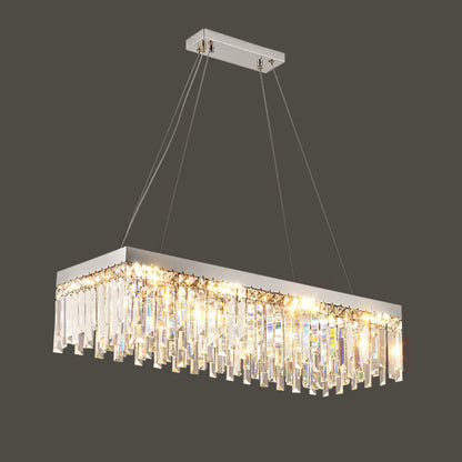 Modern Luxury Silver Round Crystal Chandelier - Nuvé