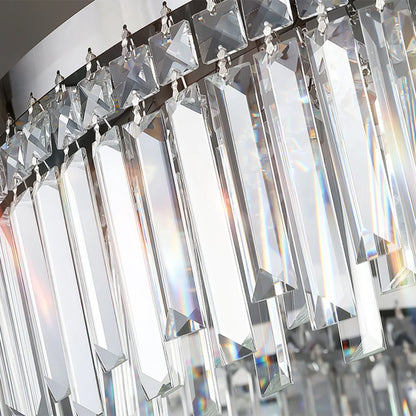 Modern Luxury Silver Round Crystal Chandelier - Nuvé