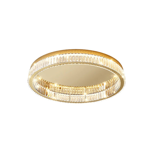 Gold Round Crystal Ceiling Light - Nuvé