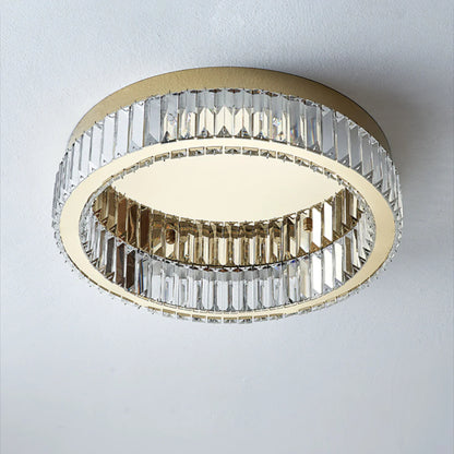 Gold Round Crystal Ceiling Light - Nuvé