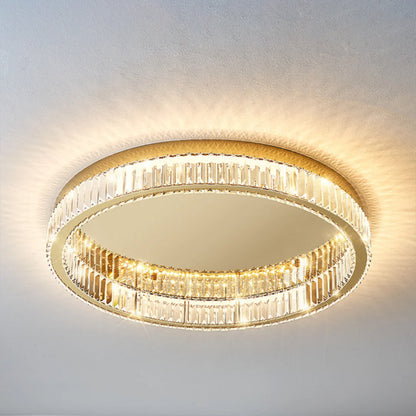 Gold Round Crystal Ceiling Light - Nuvé