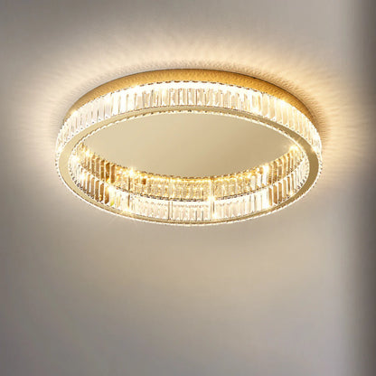 Gold Round Crystal Ceiling Light - Nuvé