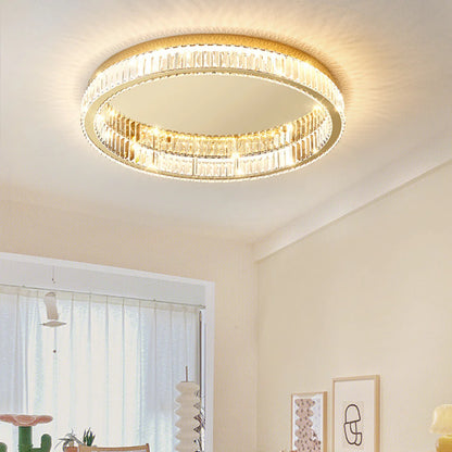 Gold Round Crystal Ceiling Light - Nuvé