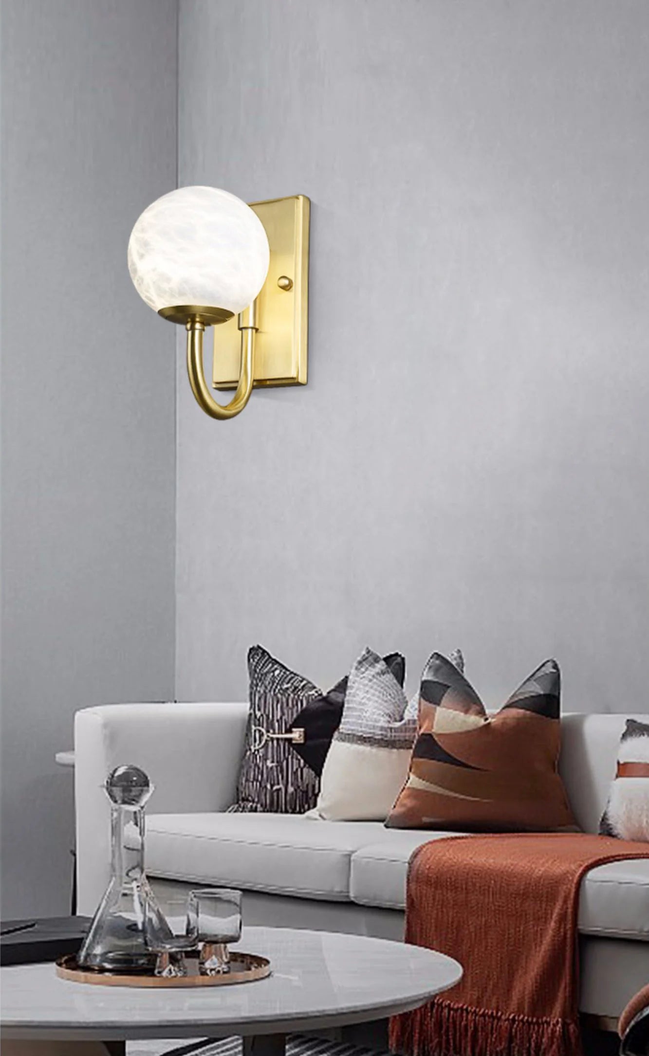 Modern Simple Alabaster Wall Lamp - Nuvé