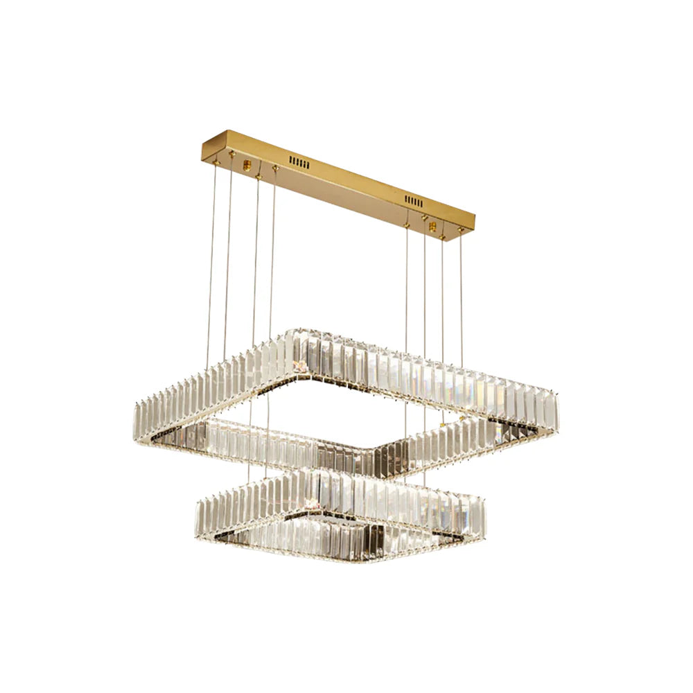 Modern Square Crystal Chandelier - Nuvé