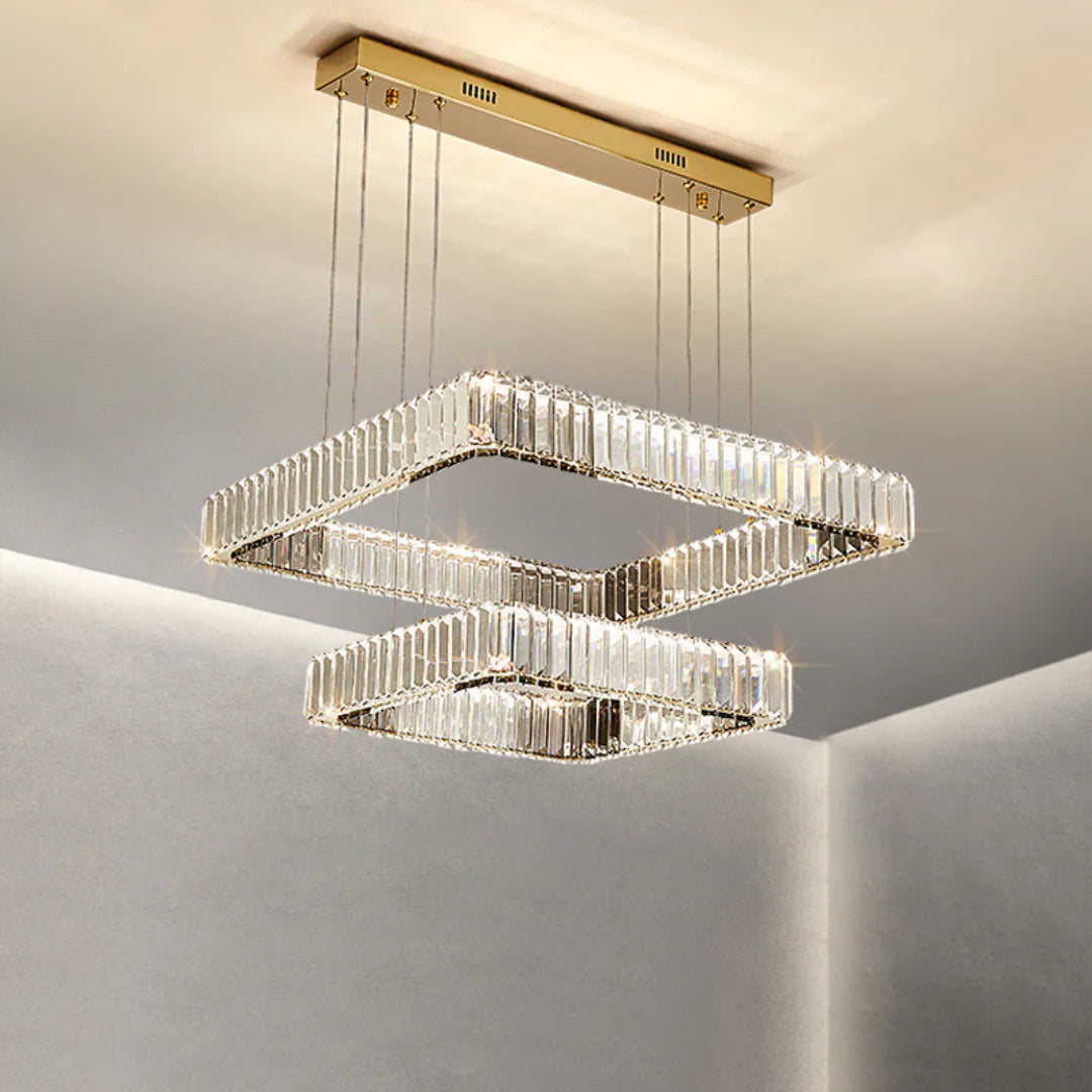 Modern Square Crystal Chandelier - Nuvé