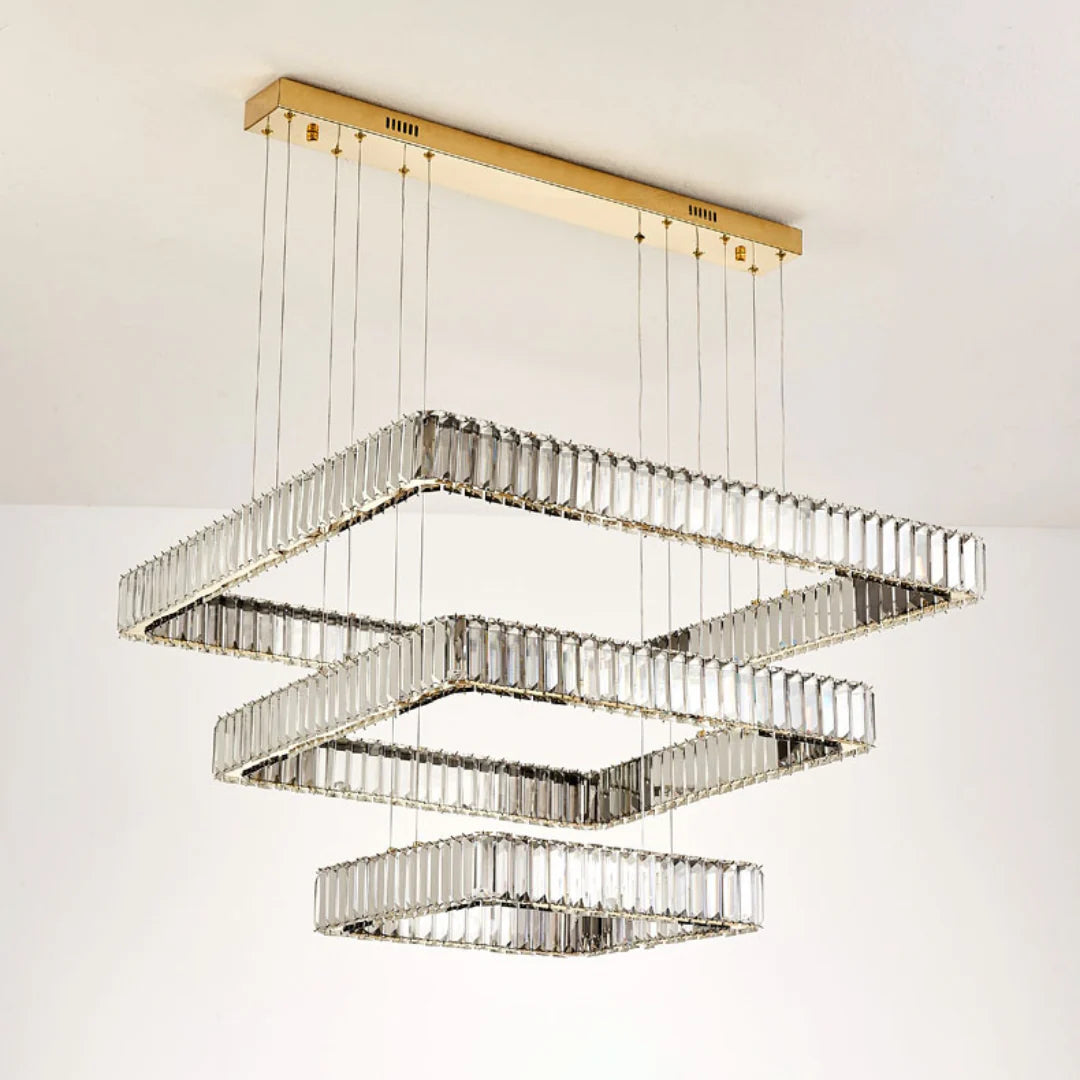 Modern Square Crystal Chandelier - Nuvé