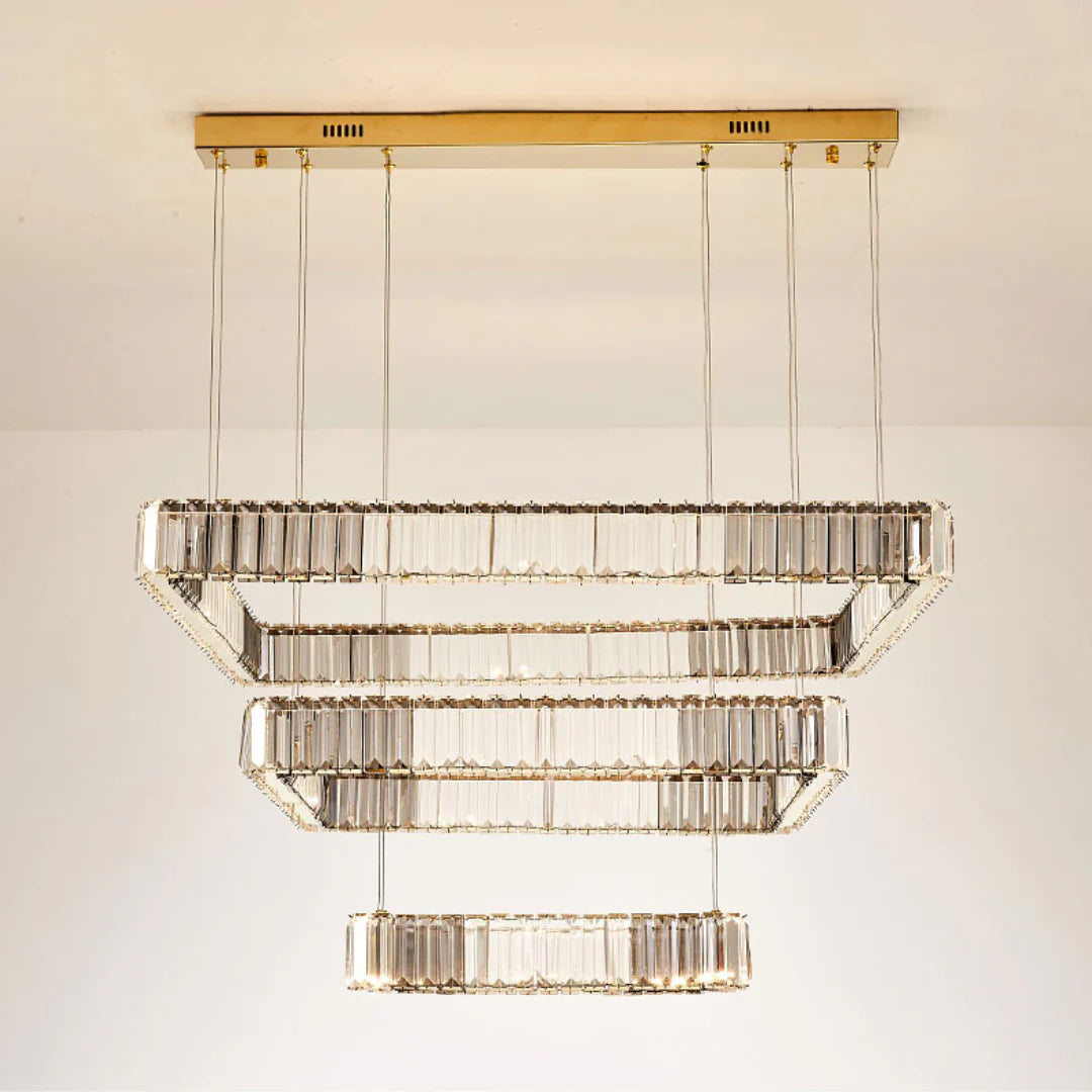 Modern Square Crystal Chandelier - Nuvé