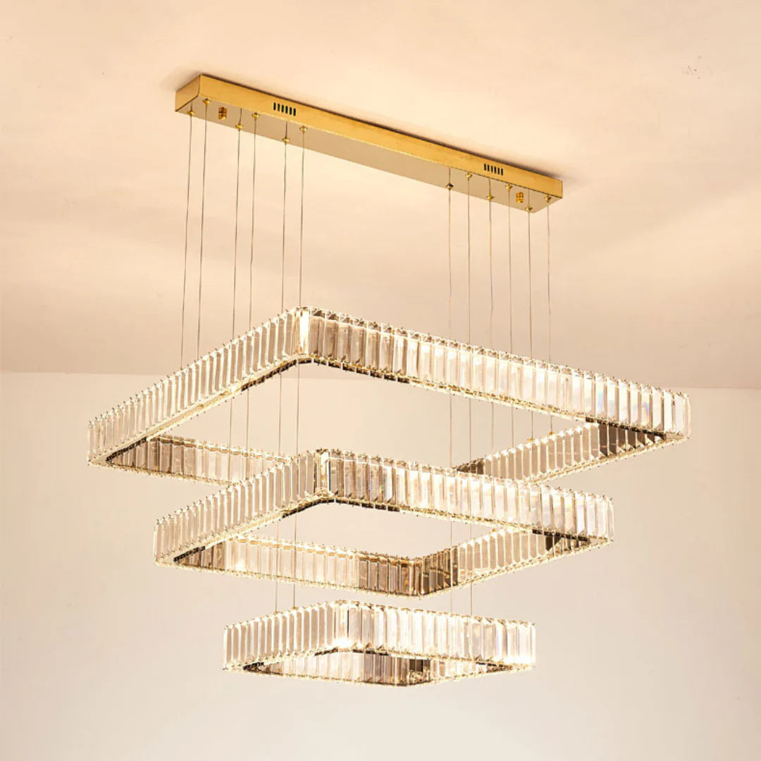 Modern Square Crystal Chandelier - Nuvé
