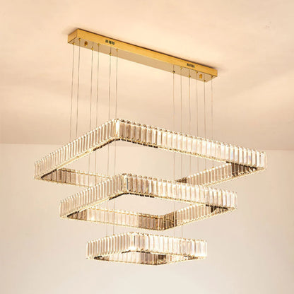 Modern Square Crystal Chandelier - Nuvé