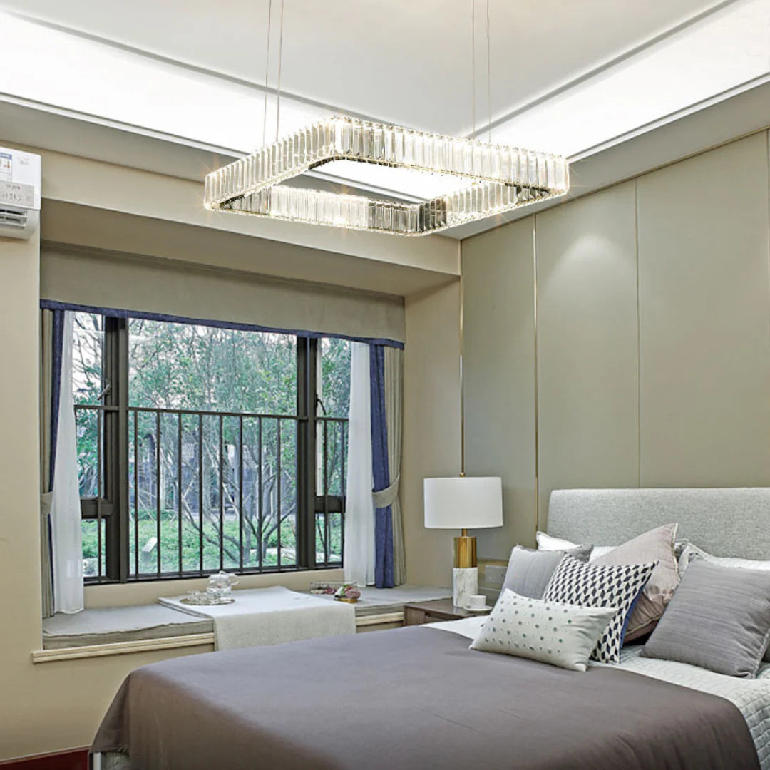 Modern Square Crystal Chandelier - Nuvé
