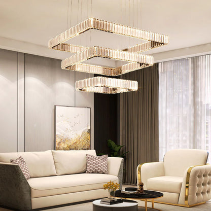 Modern Square Crystal Chandelier - Nuvé