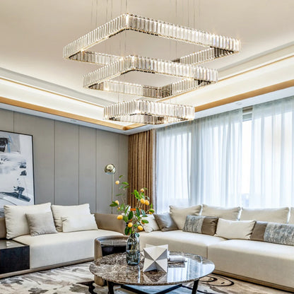 Modern Square Crystal Chandelier - Nuvé