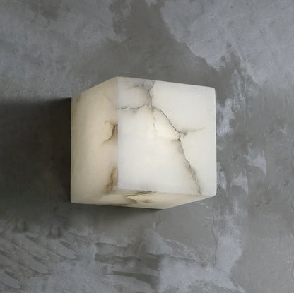 Modern Square Alabaster Wall Lamp - Nuvé