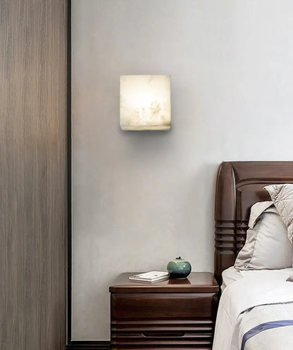 Modern Square Alabaster Wall Lamp - Nuvé