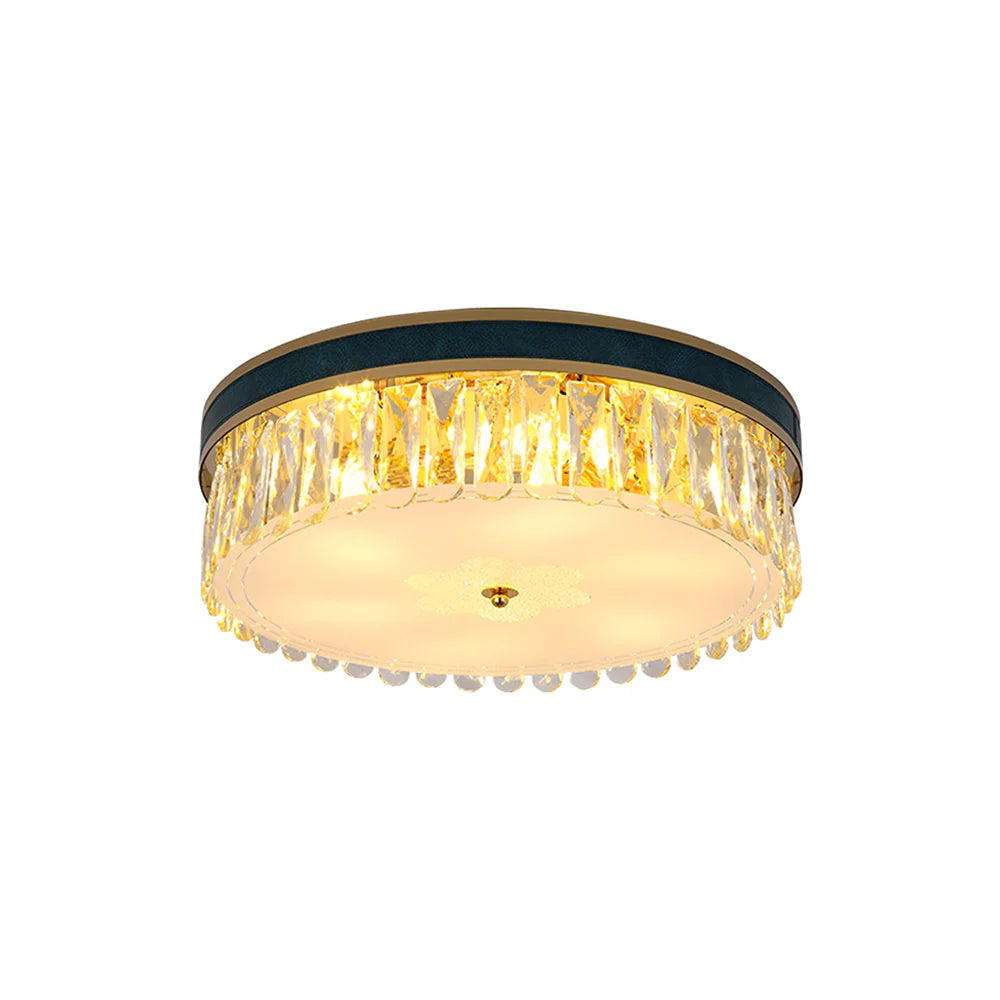 Modern Leather Crystal Ceiling Lamp - Nuvé