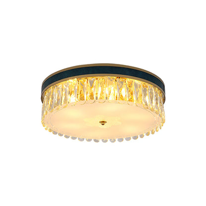 Modern Leather Crystal Ceiling Lamp - Nuvé