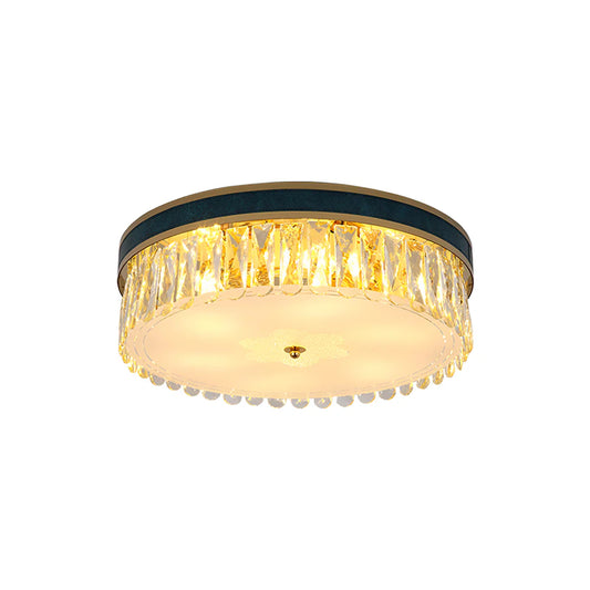 Modern Leather Crystal Ceiling Lamp - Nuvé