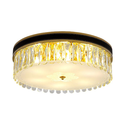 Modern Leather Crystal Ceiling Lamp - Nuvé