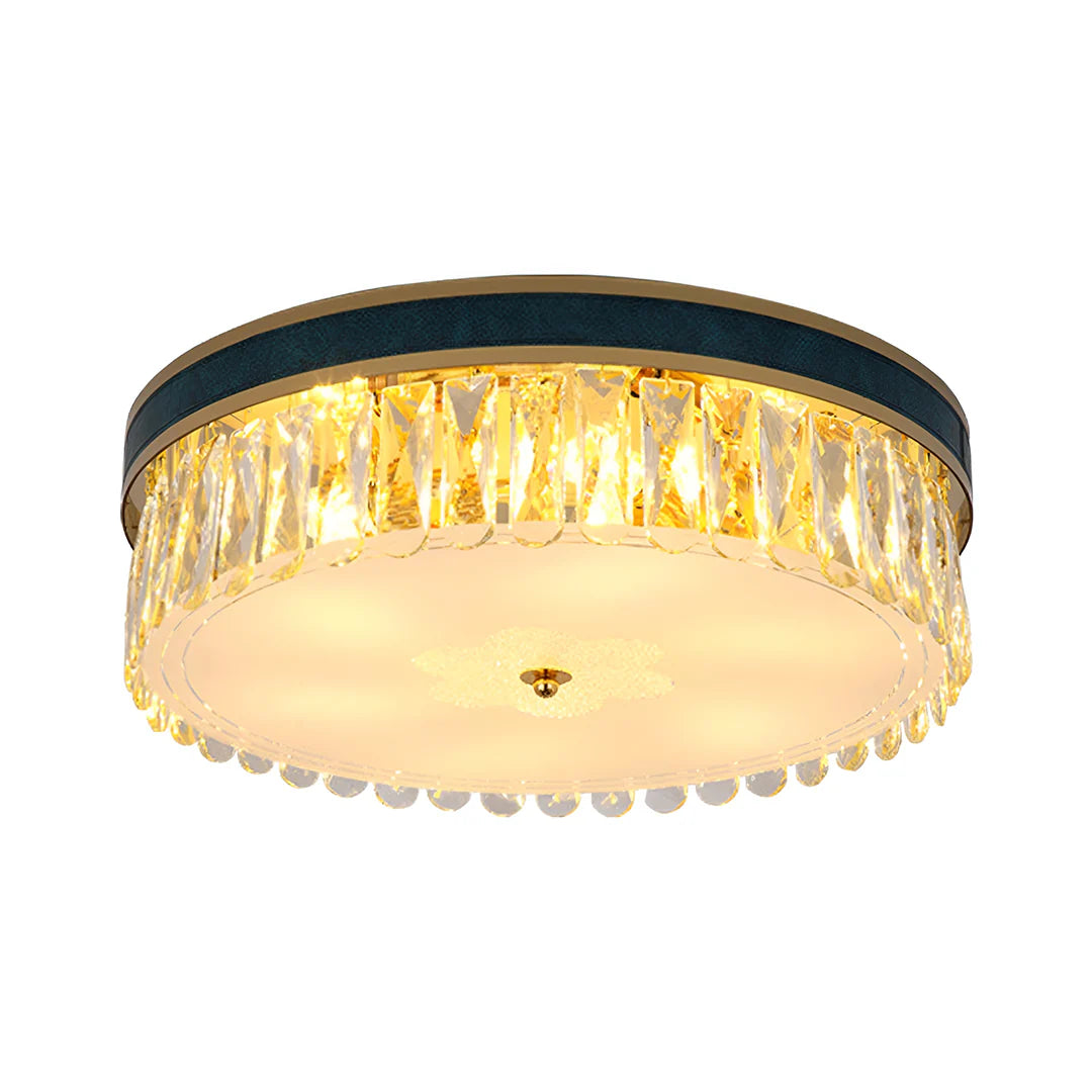 Modern Leather Crystal Ceiling Lamp - Nuvé