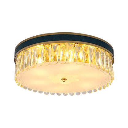 Modern Leather Crystal Ceiling Lamp - Nuvé