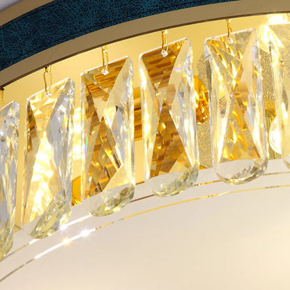 Modern Leather Crystal Ceiling Lamp - Nuvé