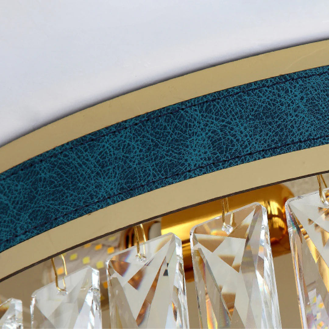 Modern Leather Crystal Ceiling Lamp - Nuvé