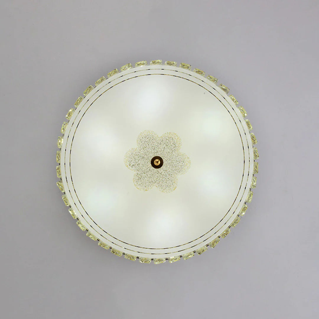 Modern Leather Crystal Ceiling Lamp - Nuvé